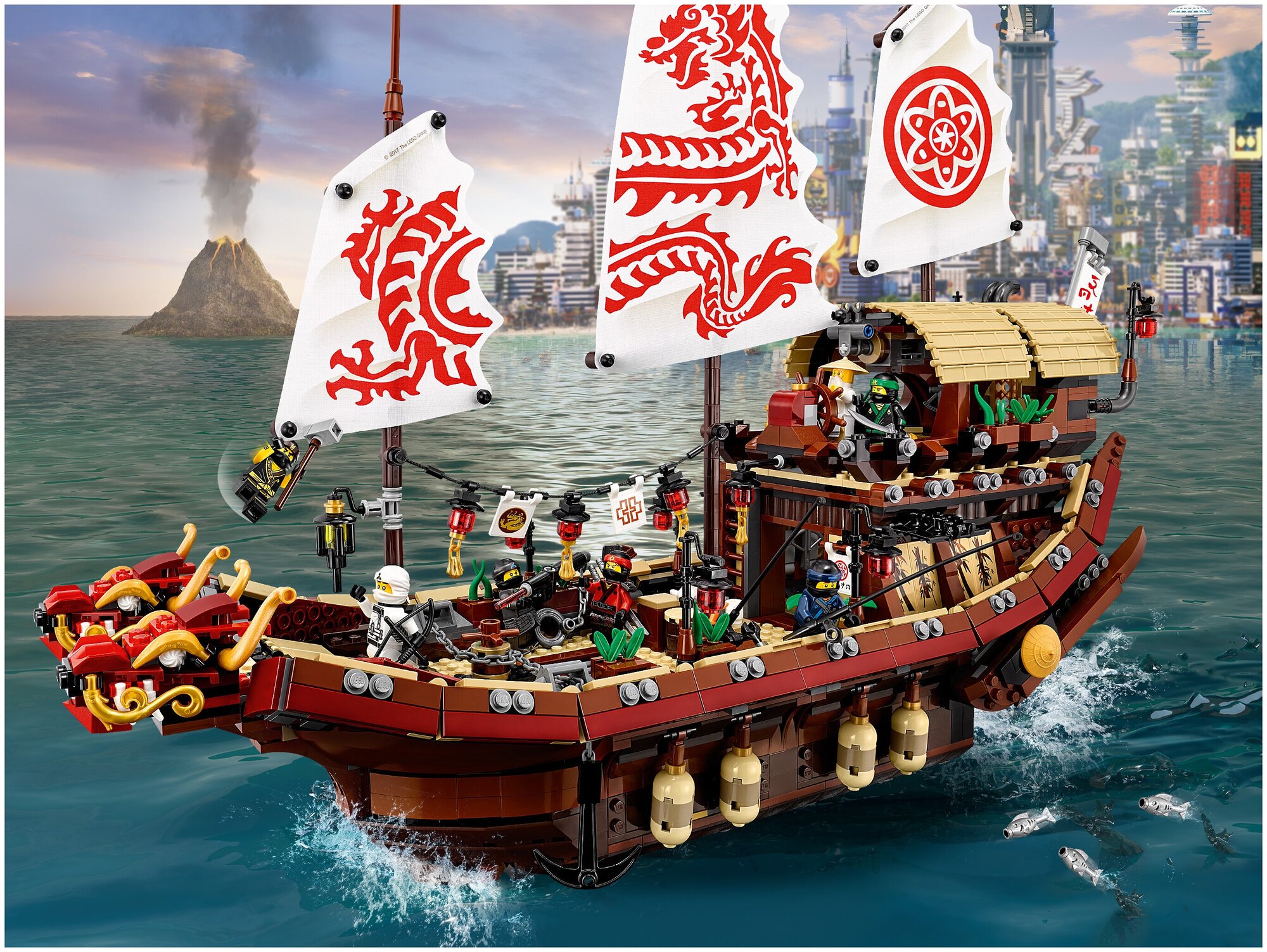 LEGO NINJAGO Летающий корабль Мастера Ву ( - фото №12
