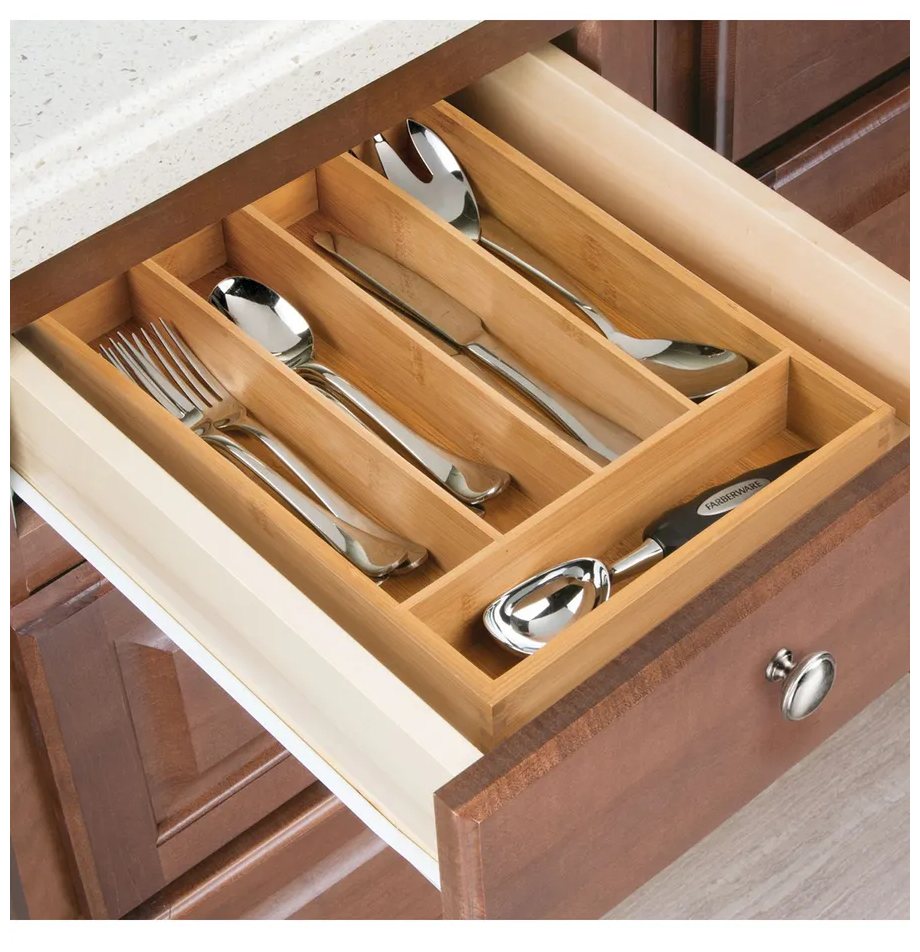 Ящик для столовых приборов Kitchen Muse KM-BCD-36 / для ложек и вилок лоток / контейнер для приборов / разделитель для ящиков в кухню