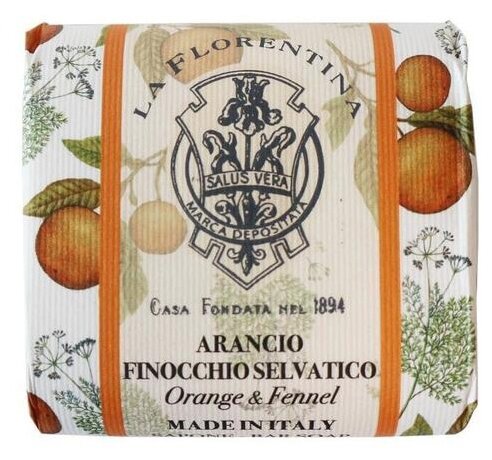 La Florentina Мыло кусковое Orange & Wild Fennel, 106 г