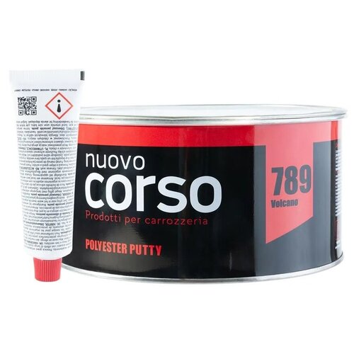 nuovo corso 789 Volcano Автомобильная полиэфирная шпатлевка с углеволокном (черная)+отвердитель