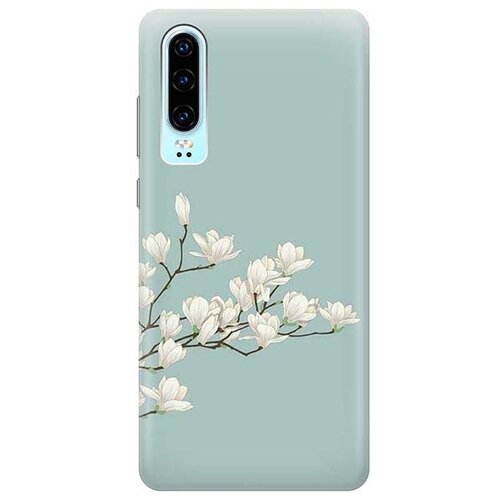 Чехол - накладка ArtColor для Huawei P30 с принтом Сакура на голубом чехол накладка artcolor для huawei p smart 2021 с принтом сакура на голубом