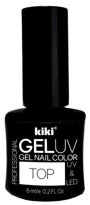 Топ для ногтей KIKI TOP GEL UV&LED MATTE, гель-лак для ногтей бесцветный матовый, 6 мл