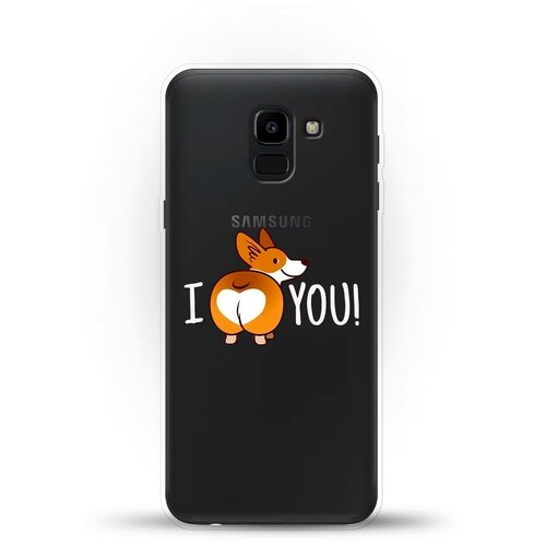 фото Силиконовый чехол love корги на samsung galaxy j6 (2018) andy & paul