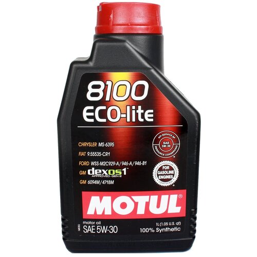 Синтетическое моторное масло Motul 8100 Eco-lite 5W30, 60 л