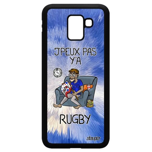 фото Чехол для мобильного samsung galaxy j6 2018, "не могу - смотрю регби!" игра карикатура utaupia