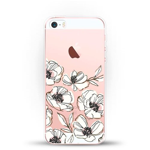 фото Силиконовый чехол цветы на apple iphone 5/iphone 5s/iphone se andy & paul
