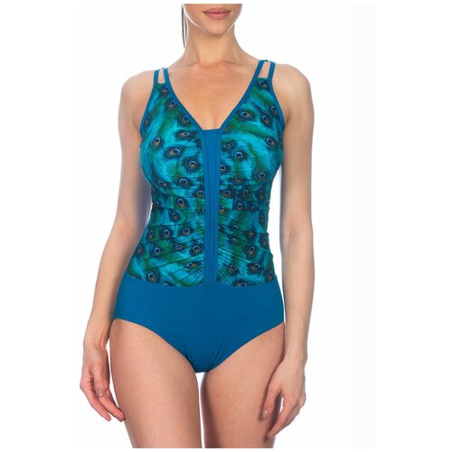 фото Слитный купальник naemy beach, размер 50, бирюзовый