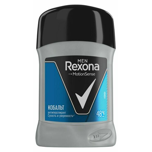 Антиперспирант стик Rexona Men Кобальт, 50 мл, 2 шт rexona антиперспирант стик men motionsense кобальт 2 шт 50 мл 80 г