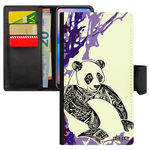 фото Чехол-книжка на смартфон iphone 8, "панда" panda китайский utaupia