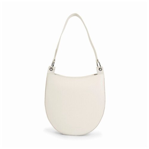 фото Сумка хобо jane's story, фактура гладкая, белый, бежевый