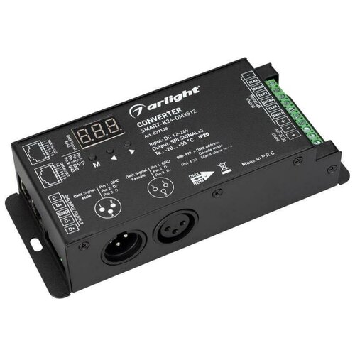 Конвертер SMART-K24-DMX512 (12-24V, SPI, 2.4G) (ARL, IP20 Металл, 5 лет) sx1262 sx1268 smd 900ghz rf wireless module loratm modulation gfsk cdsenet e22 900m30s ipex stamp hole spi 30dbm 12km