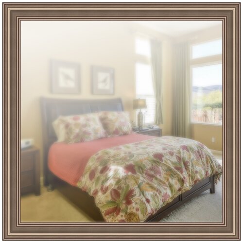 фото Зеркало в широкой раме 70 x 70 см, модель p054059 аурита