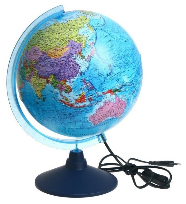 Глобус политический "Глобен" интерактивный диаметр 250 мм с подсветкой с очками