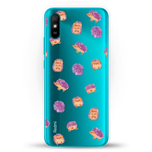 фото Силиконовый чехол узор из ёжиков на xiaomi redmi 9a andy & paul