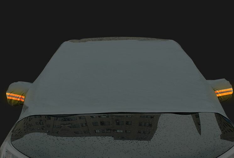 Чехол для автомобиля на лобовое стекло + зеркала заднего вида (Защита от снега наледи)