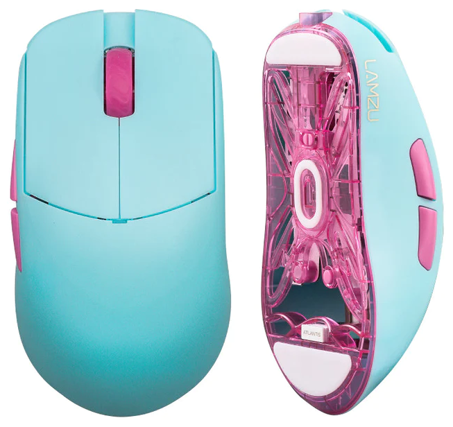 Мышь беспроводная LAMZU Atlantis Wireless Superlight Gaming Mouse, голубой (LAMZU-ATL-MIAMI)