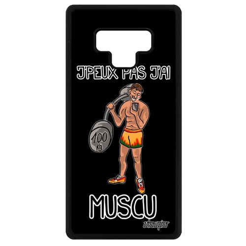 фото Чехол на мобильный galaxy note 9, "не могу - у меня бодибилдинг!" шутка карикатура utaupia