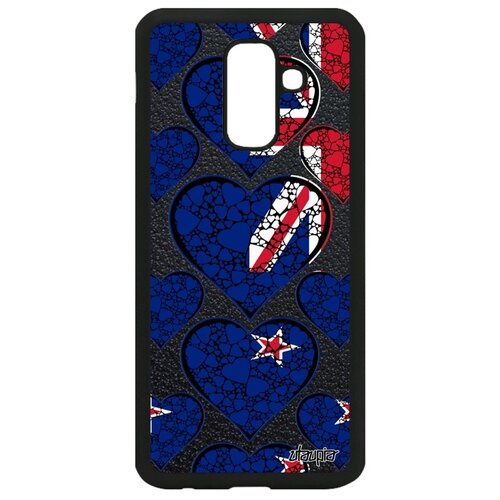 фото Чехол для смартфона samsung galaxy a6 plus 2018, "флаг новой зеландии с сердцем" патриот utaupia