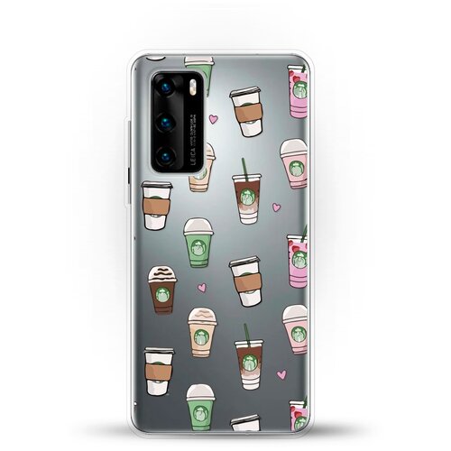 фото Силиконовый чехол кофе на huawei p40 andy & paul