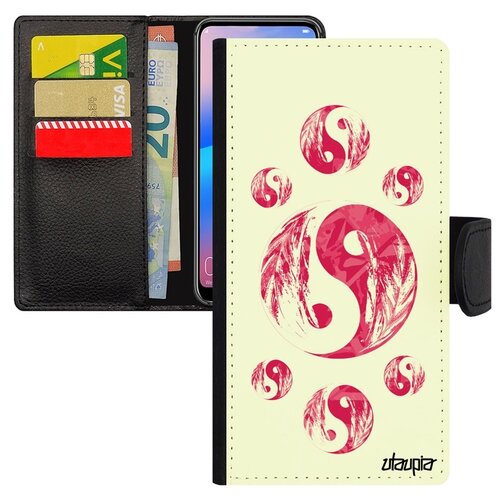 фото Чехол книжка на телефон samsung galaxy a40, "инь и ян" yin and yang экилибр utaupia