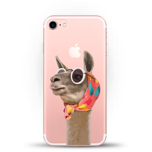 фото Силиконовый чехол лама в очках на apple iphone 7 andy & paul