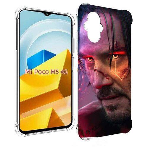 Чехол MyPads cyberpunk 2077 Джонни Сильверхенд для Xiaomi Poco M5 задняя-панель-накладка-бампер