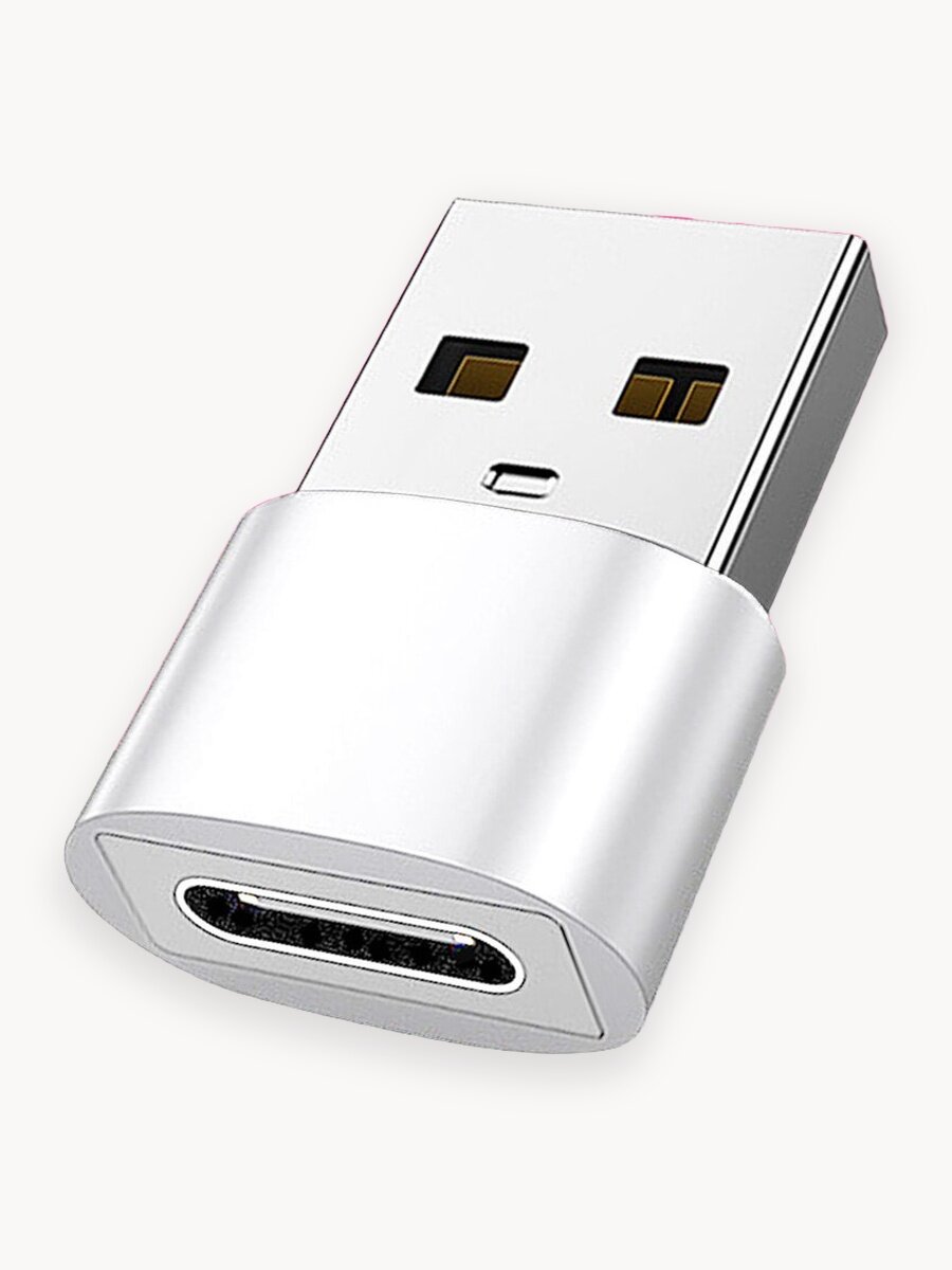 Переходник USB 2.0 на Type-C, адаптер OTG тайп си для компьютеров, ноутбуков, телефонов, мобильных устройств