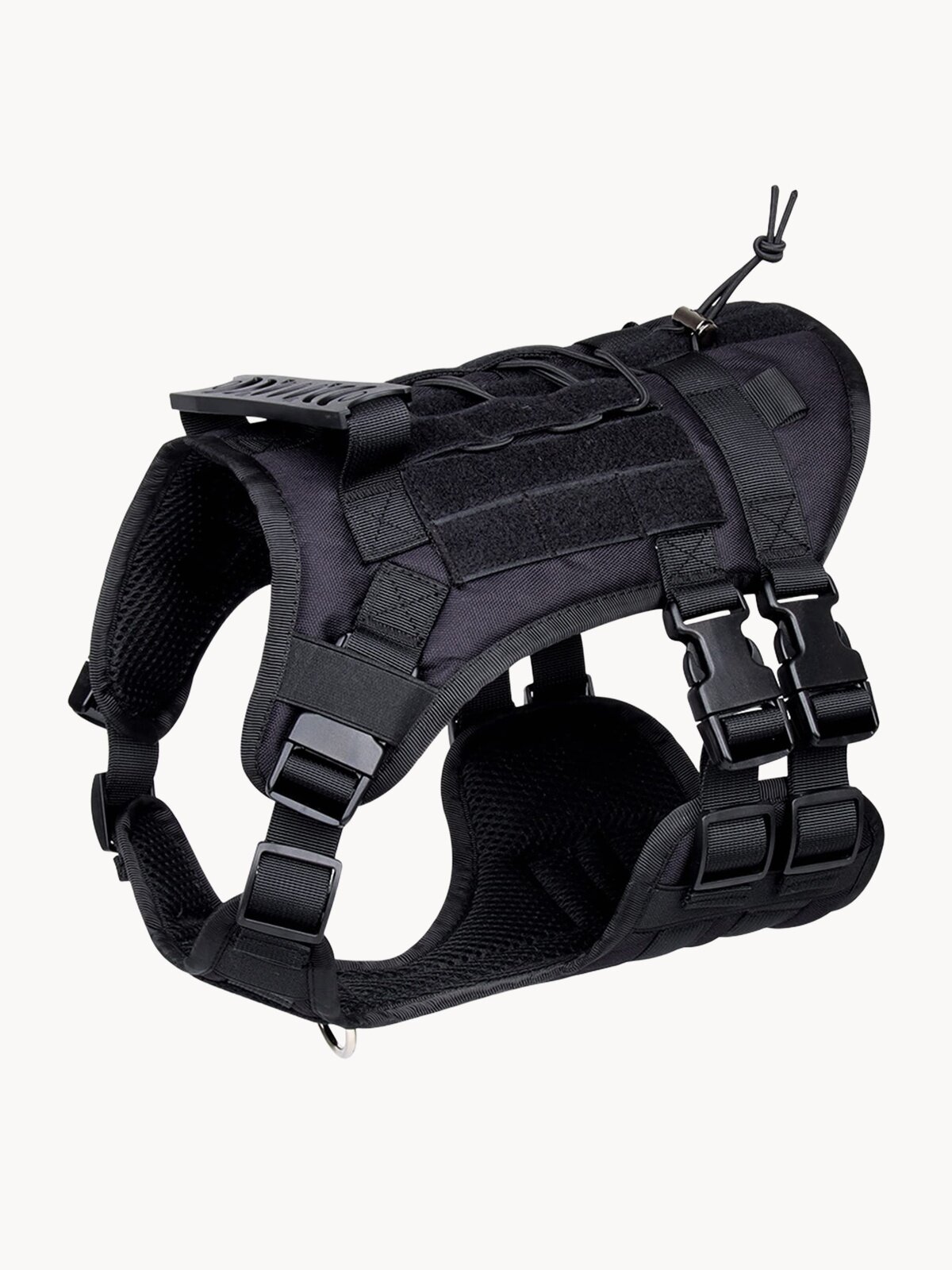 Шлейка для собак Conflate тактическая M, черная, усиленная, для средних и крупных пород