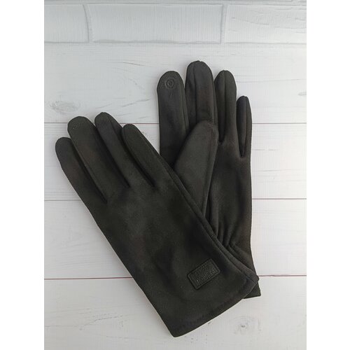 Перчатки трикотажные мужские зимние теплые цвет; черный размер 11.5