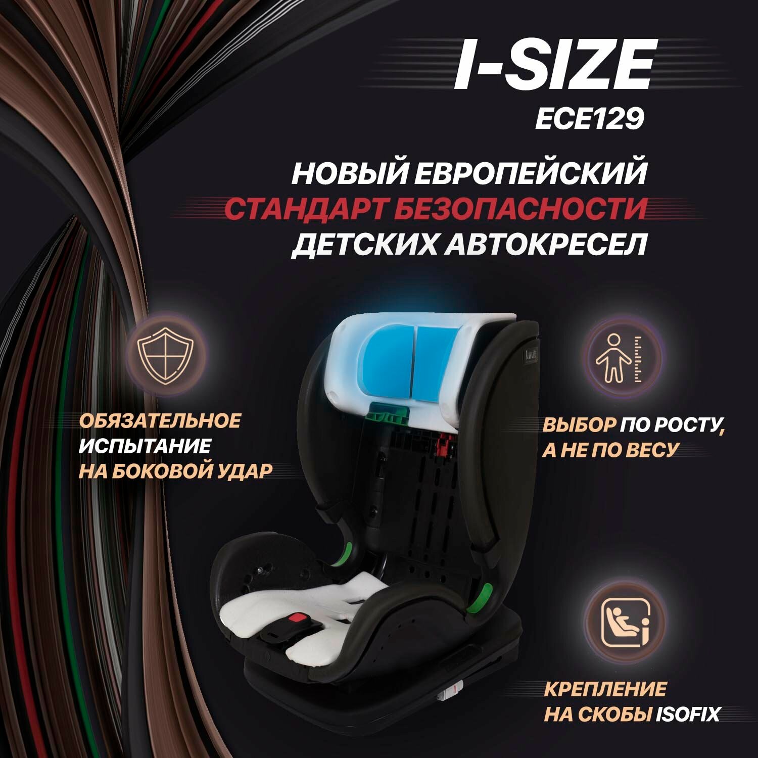 Автокресло детское с креплением ISOFIX Nuovita Maczione NiS3-1