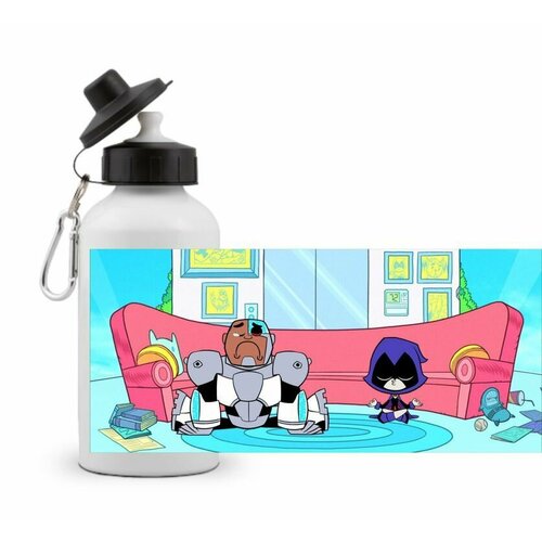 фото Спортивная бутылка юные титаны вперёд, teen titans go №7 goodbrelok