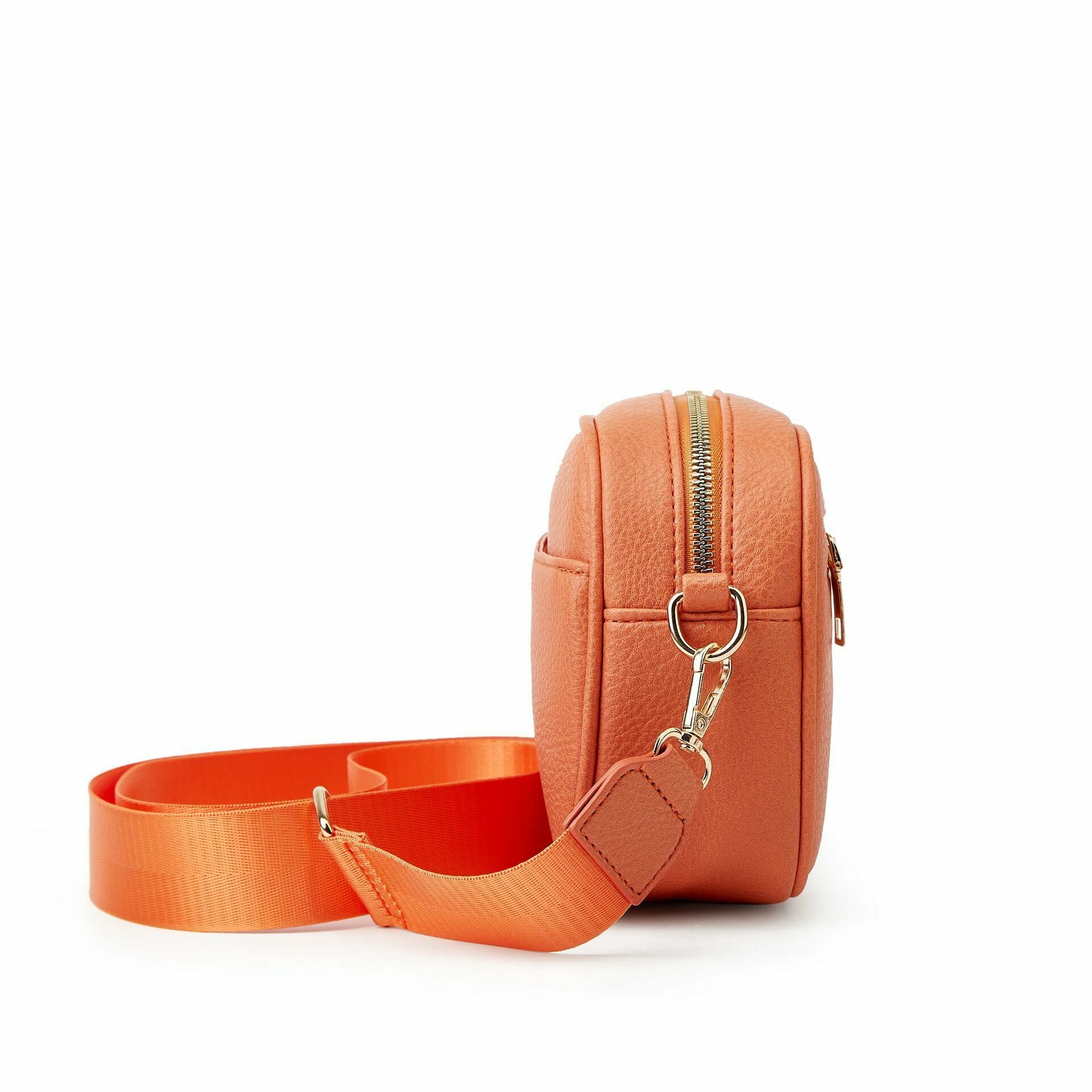 Сумка кросс-боди , фактура гладкая, оранжевая — фото 1