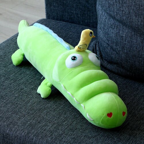 мягкая игрушка подушка крокодил с уточкой 65 см цвет зелeный Мягкая игрушка-подушка «Крокодил с уточкой», 65 см, цвет зелёный