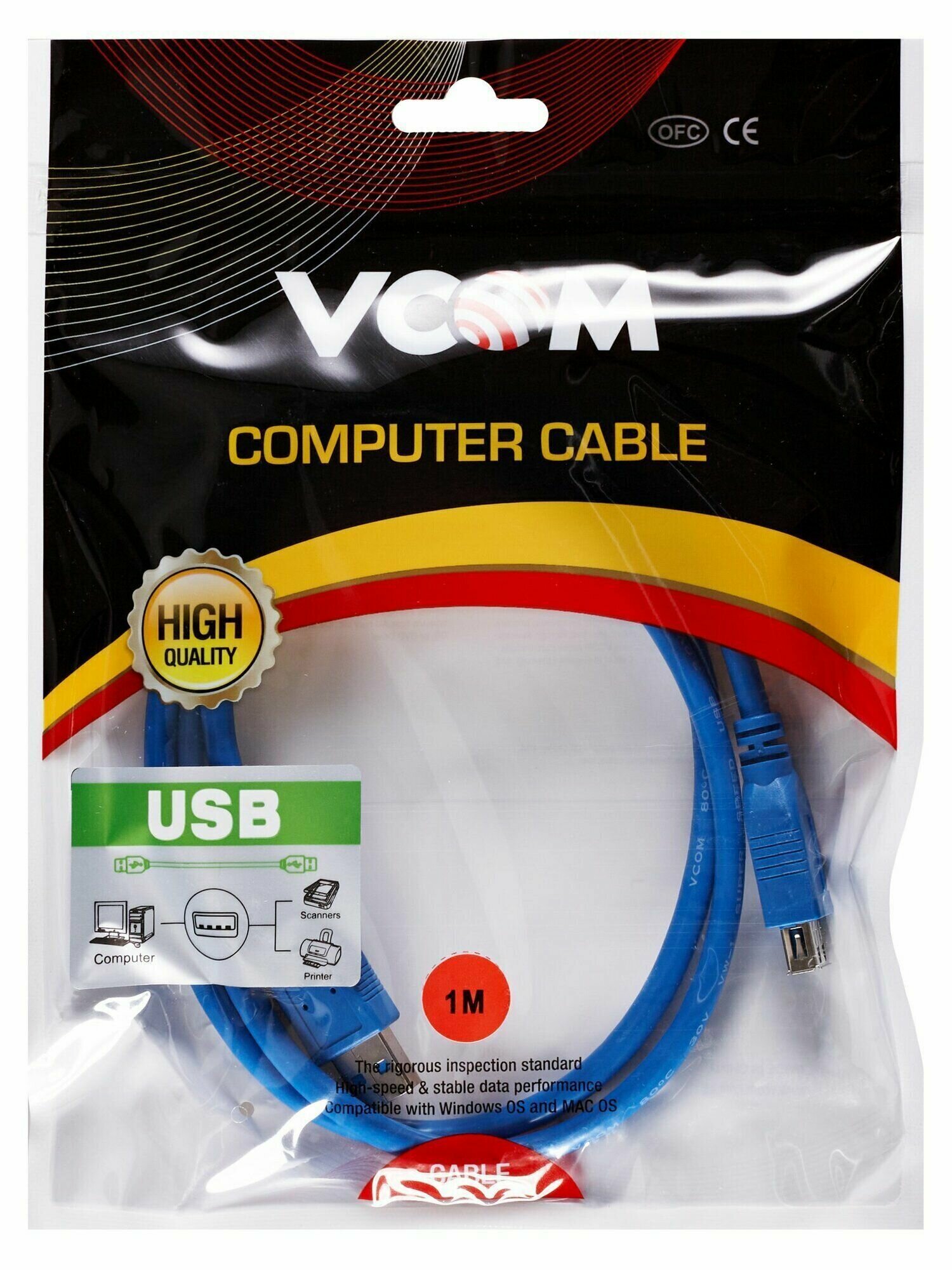 Кабель удлинительный VCOM USB3.0 Am-Af 1m - фото №12