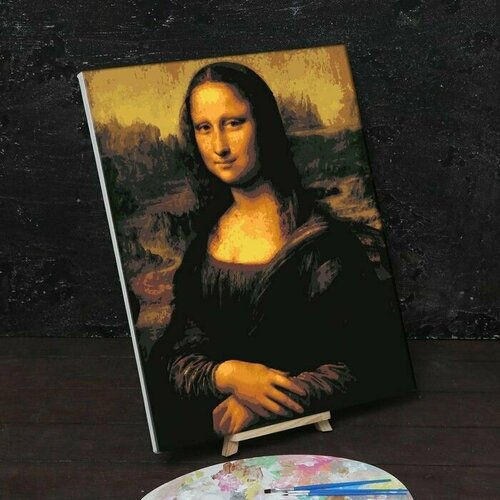 Картина по номерам на холсте с подрамником Мона Лиза Леонардо да Винчи 40х50 см