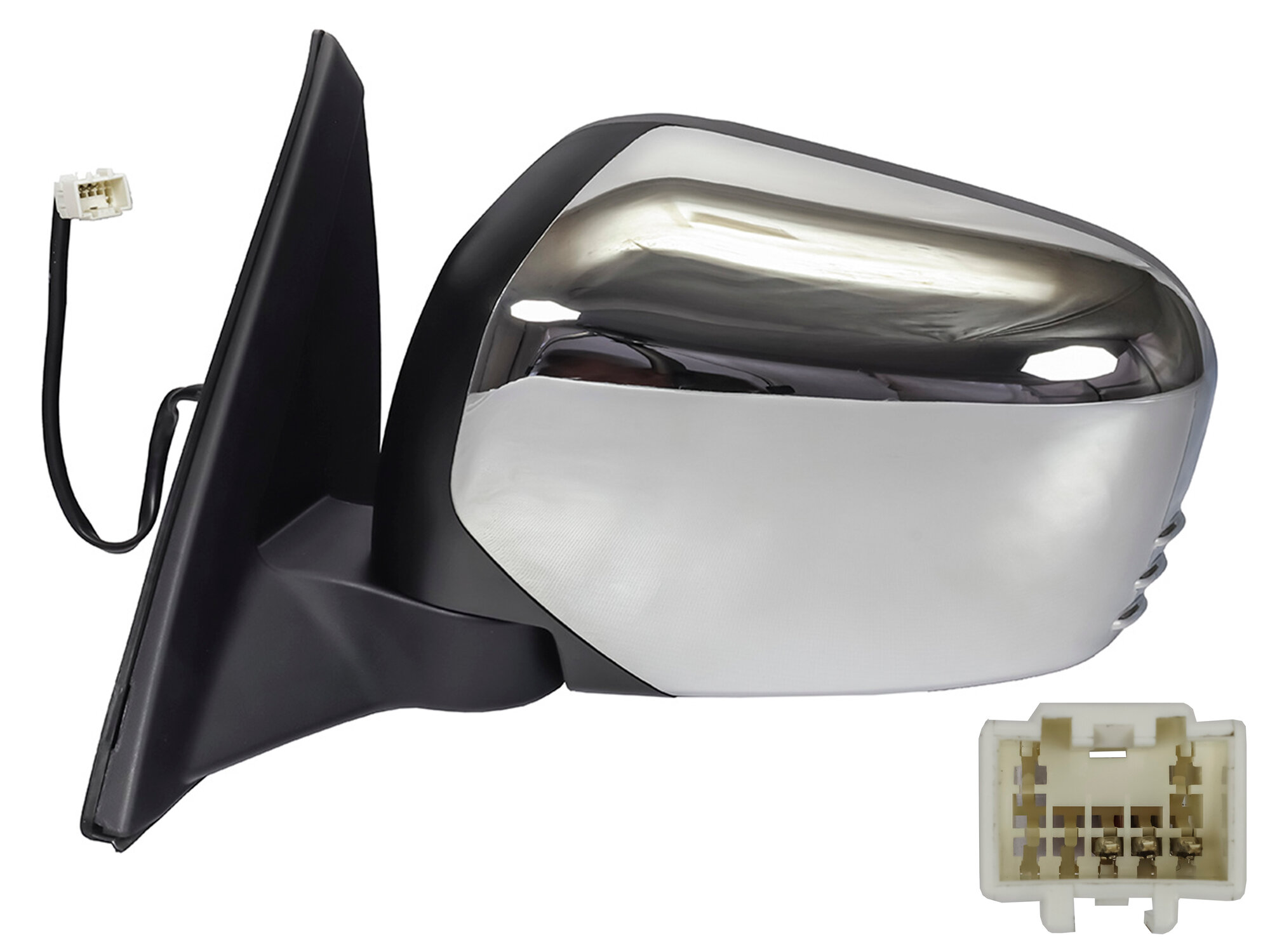 фото Зеркало Левое Эл. Без Подогр. 3 Контакта Хром L200 06-Pajero Sport New Sailing арт. L250505028L