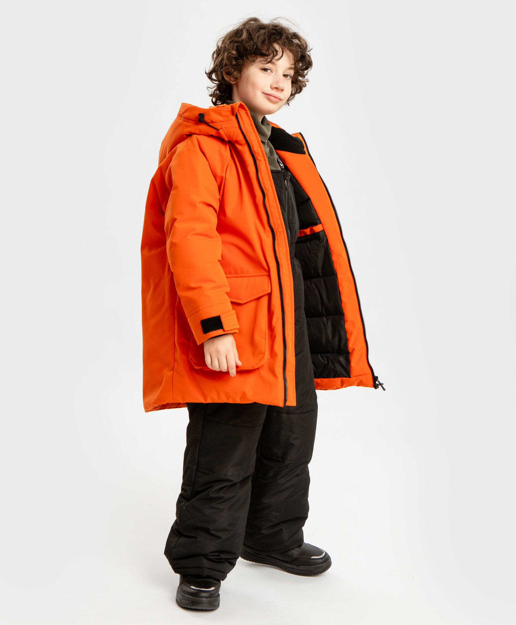 Пальто Button Blue Осень/Зима 2024-2025 размер 104 оранжевый