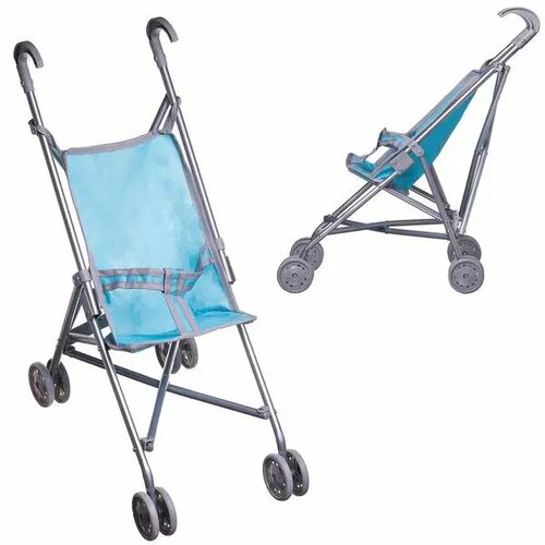 Коляска для куклы ABtoys прогулочная светло-голубая 52х26х55 см 529₽