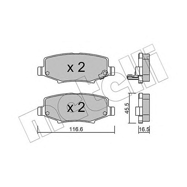 METELLI 22-0863-0 (68003776AA) колодки тормозные