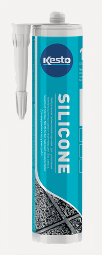 Изображение товара Герметик KESTO SILICONE 30, силиконовый, нейтральный, бежевый, 310 мл.