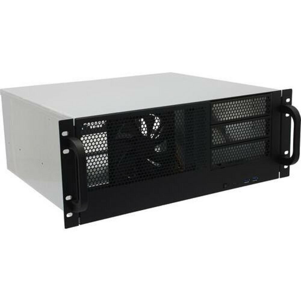 Procase Корпус RM438-B-0 Корпус 4U server case,3x5.25+8HDD, черный, без блока питания, глубина 380мм, MB ATX 12"x9.6"