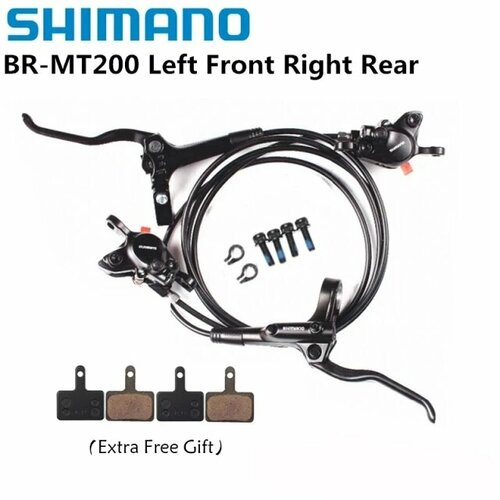 SHIMANO BR-MT200 велосипедный гидравлический дисковый тормоз левый передний правый задний 800*1400 мм для горного велосипеда 2-поршневой 3-пальцевой стальной рычаг, BR-MT200
