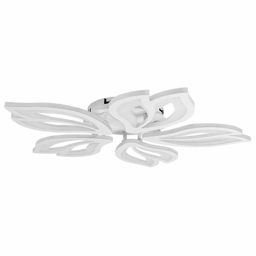 Светодиодная диммируемая люстра 3000-6500К 90Вт GLANZEN LED-0090-FLOWER-white 25 кв. м 4 режима с пультом управления