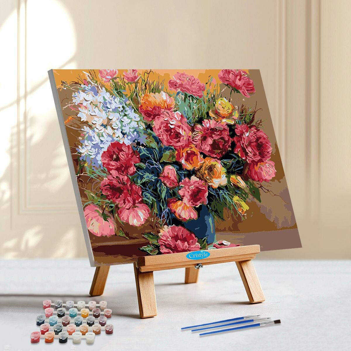 Картина по номерам на холсте Cristyle 'Красные пионы' Екатерина Давалова S114 40*50 см