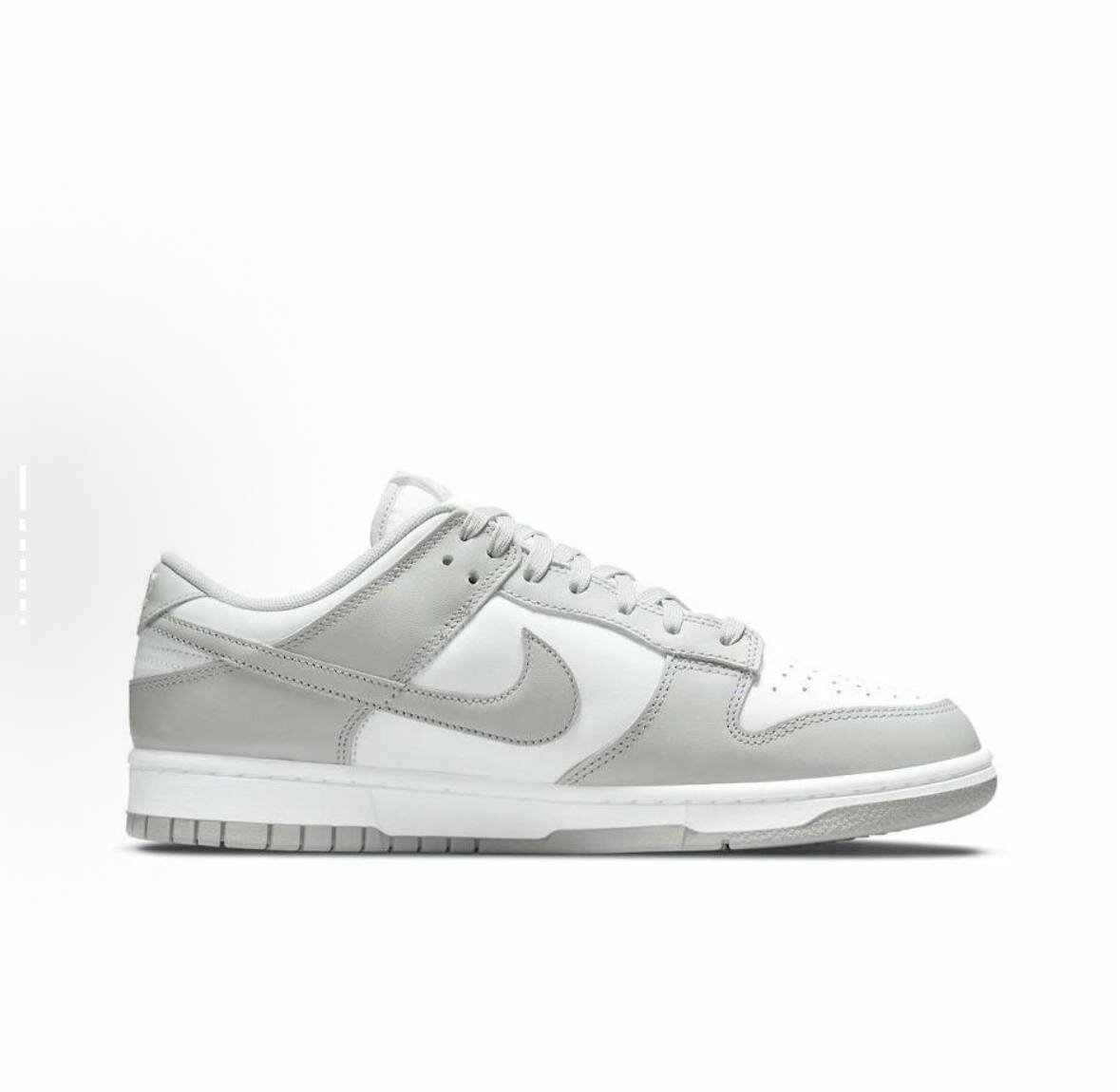Кроссовки NIKE Dunk Low Grey Fog, полнота D, размер 12 US, серый
