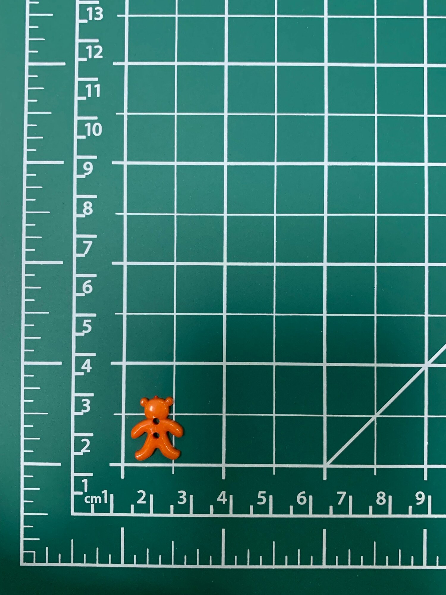 Пуговицы мишки оранжевые, 2 шт