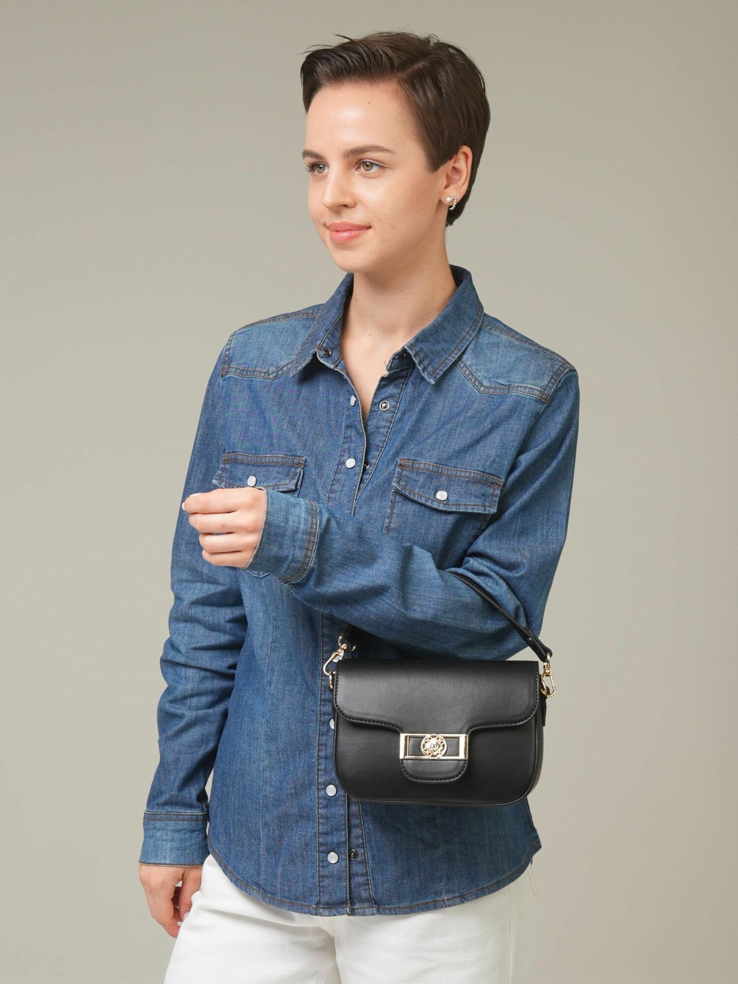 Сумка багет Daniele Patrici, черный — фото 1