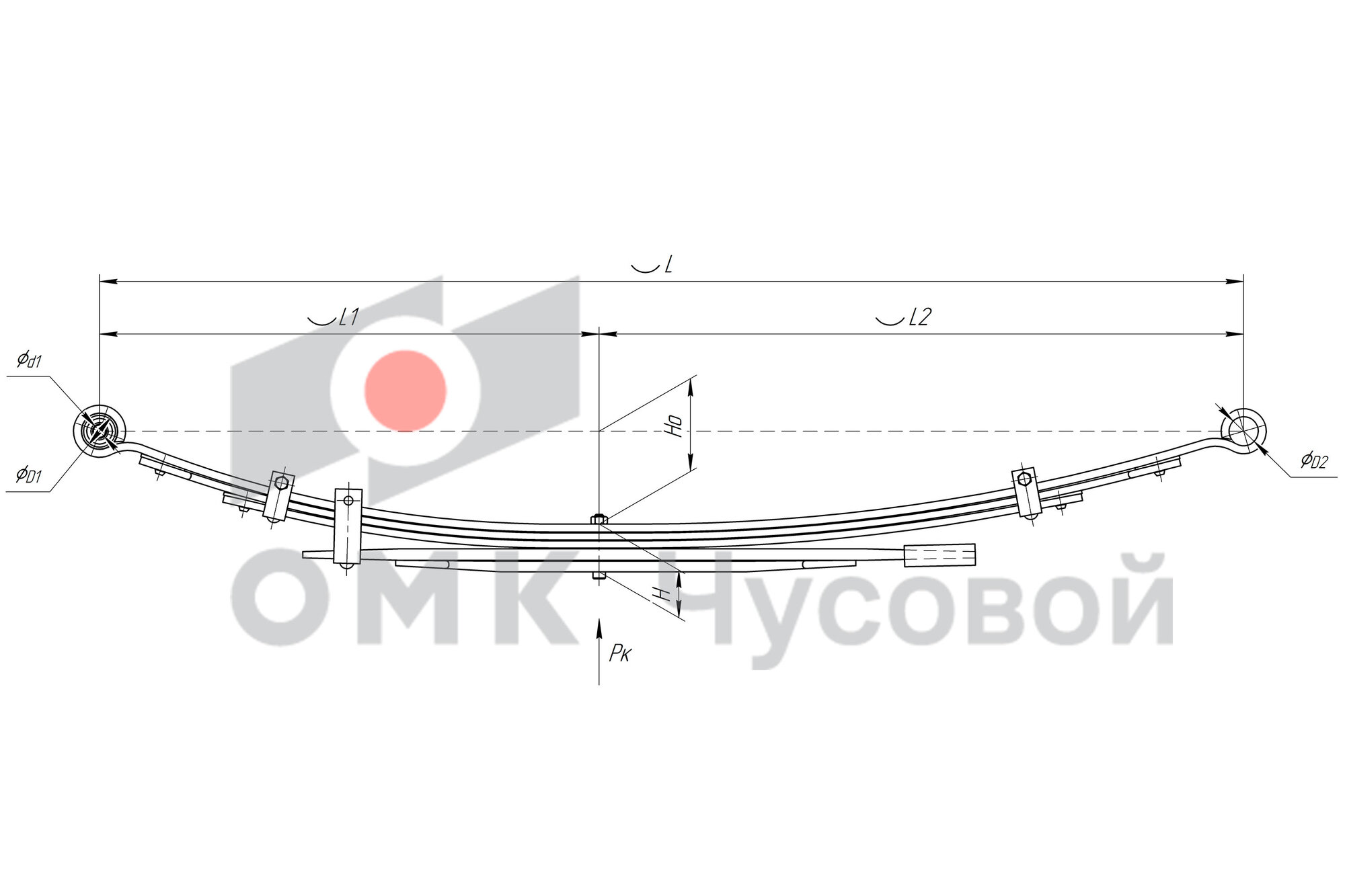 Рессора задняя для Great Wall Poer 5 листов