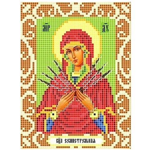 Рисунок на ткани Божья коровка Богородица Семистрельная, 12x16 см