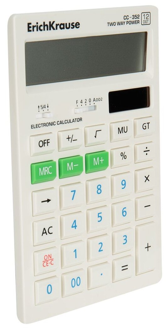 Калькулятор Erich Krause c цветными кнопками 12-разрядов CC-352 - фото №3